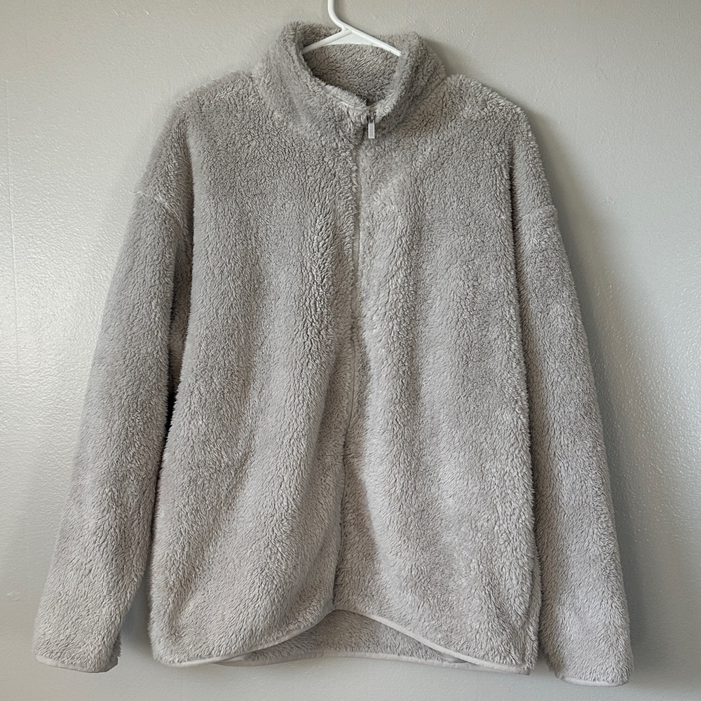 PINK Victoria's Secret Fluffy Gray Jacket